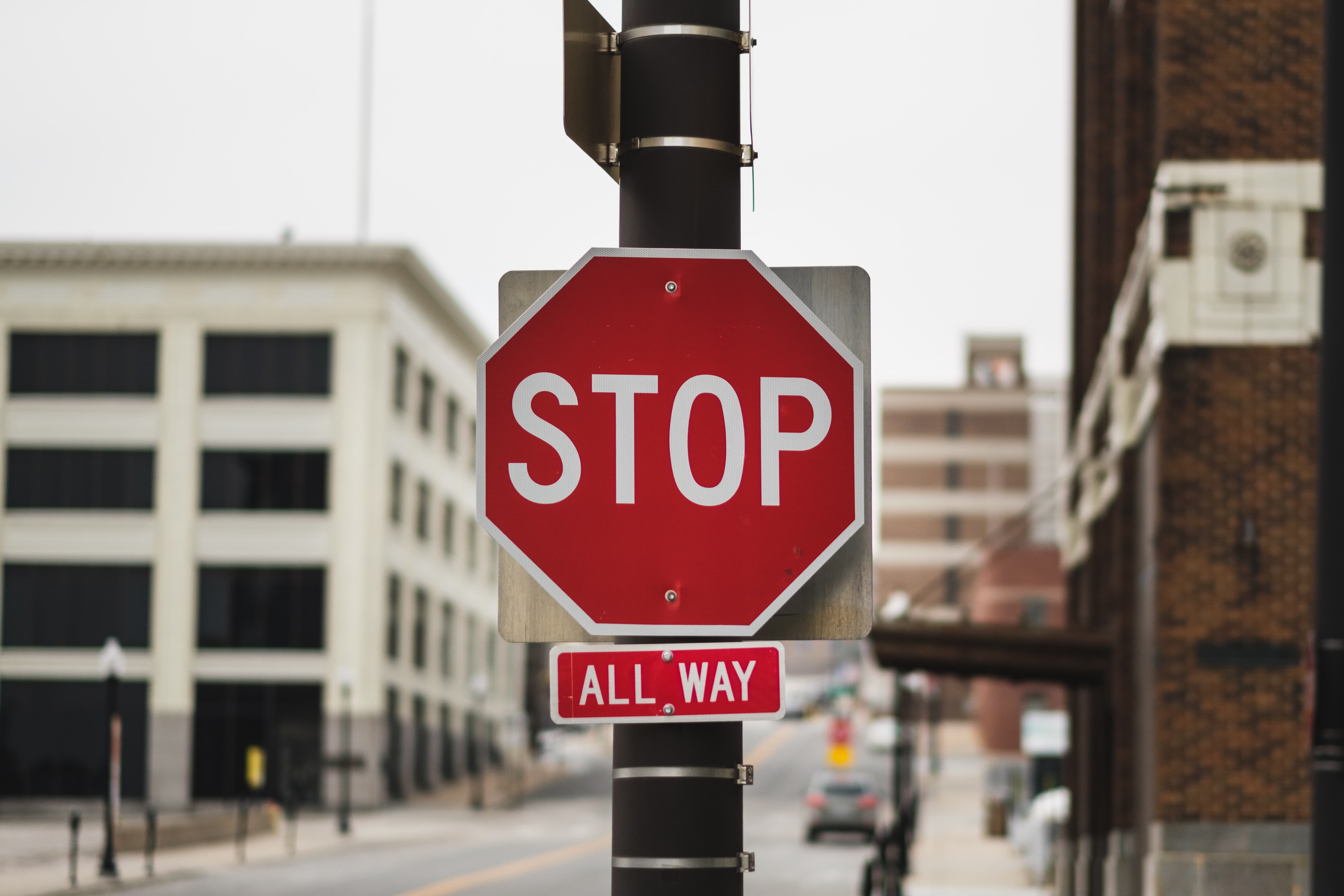 A stop sign representing the ways in whcih courts put up roadblocks for families challenging initial custody