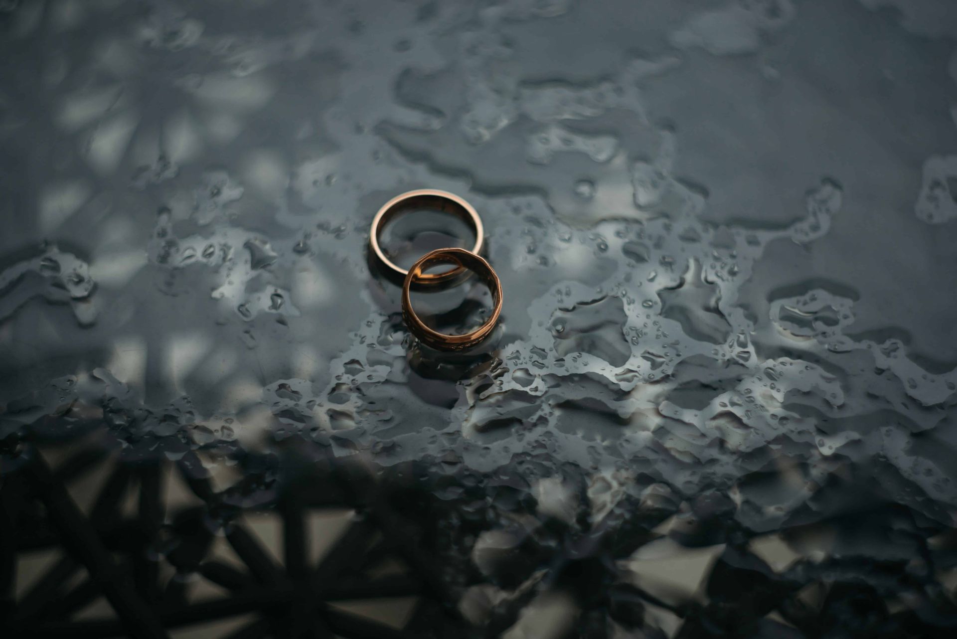 Two wedding bands representing a guide to divorce in Alberta